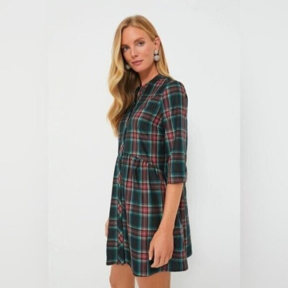 Tuckernuck | NEW Festive Plaid Tartan Royal Shirt Mini Dress Size XL - Picture 5 of 15
